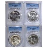 2-1973-S & 2 76-S SILVER IKE DOLLARS, PCGS MS-66