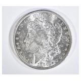 1890-S MORGAN DOLLAR, CH BU 1890-S MORGAN DOLLAR, CH BU