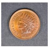 1880 INDIAN CENT, CH BU