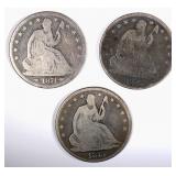 SEATED HALF DOLLARS: