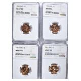 2-1966 & 2-67 SMS LINCOLN CENTS, NGC MS-67 RED 2-1966 & 2-67 SMS LINCOLN CENTS, NGC MS-67 RED