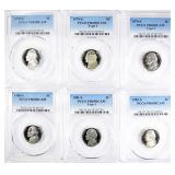 6 JEFFERSON NICKELS 1978-82 PCGS PR-69DCAM 6 JEFFERSON NICKELS 1978-82 PCGS PR-69DCAM