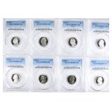 8 JEFFERSON NICKELS PCGS PR-69 DCAM 8 JEFFERSON NICKELS PCGS PR-69 DCAM