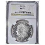 1880-S MORGAN DOLLAR NGC MS 64* 1880-S MORGAN DOLLAR NGC MS 64*