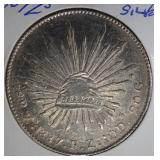 1887 Zs SILVER 8 REALES MEXICO