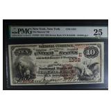 1882 BROWN BACK $10 NATIONAL CURRENCY  PMG 25