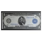 1914 $5 FEDERAL RESERVE NOTE 1914 $5 FEDERAL RESERVE NOTE