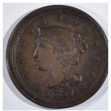 1851 LARGE CENT GEM BROWN UNC 1851 LARGE CENT GEM BROWN UNC