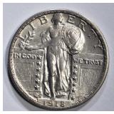 1918-S STANDING LIBERTY QUARTER BU 1918-S STANDING LIBERTY QUARTER BU