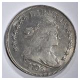 1798 BUST DOLLAR FINE OBV. ADJUSTMENT MARKS