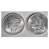 1880 & 1887 MORGAN DOLLARS CH BU 1880 & 1887 MORGAN DOLLARS CH BU