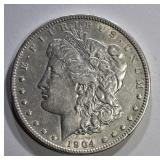 1904 MORGAN DOLLAR AU