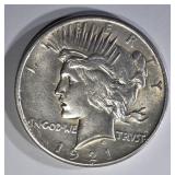 1921 PEACE DOLLAR AU/BU