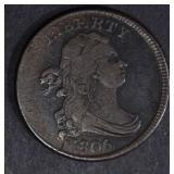 1806 HALF CENT C-2  VF