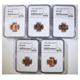 5-1960 LARGE DATE LINCOLN CENTS, NGC MS-66 RED 5-1960 LARGE DATE LINCOLN CENTS, NGC MS-66 RED