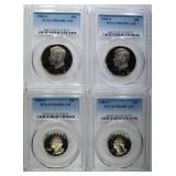 2 1984-S QUARTERS & 2 HALVES PCGS