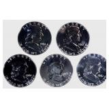 5-PROOF 1961 FRANKLIN HALF DOLLARS 5-PROOF 1961 FRANKLIN HALF DOLLARS