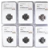 6-1967 SMS JEFFERSON NICKELS NGC MS67 6-1967 SMS JEFFERSON NICKELS NGC MS67