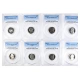 8 JEFFERSON NICKELS PCGS PR-69 DCAM 8 JEFFERSON NICKELS PCGS PR-69 DCAM