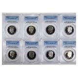 4 1982-S & 4 1986-S KENNEDY HALVES PCGS PR-69DCAM 4 1982-S & 4 1986-S KENNEDY HALVES PCGS PR-69DCAM