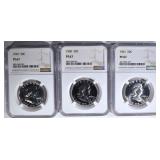 1959, 60 & 61 FRANKLIN HALF DOLLARS, NGC PF-67 1959, 60 & 61 FRANKLIN HALF DOLLARS, NGC PF-67