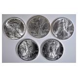 3-1991 & 2-93 BU AMERICAN SILVER EAGLES 3-1991 & 2-93 BU AMERICAN SILVER EAGLES