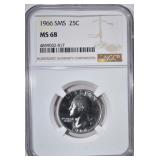 1966 SMS WASHINGTON QTR NGC MS68 1966 SMS WASHINGTON QTR NGC MS68