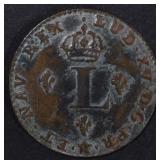 1742 FRENCH COLONIES COIN 1742 FRENCH COLONIES COIN