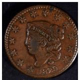 1829 LARGE CENT XF+ TOUGH DATE