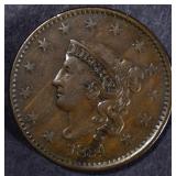 1834 LARGE CENT, XF