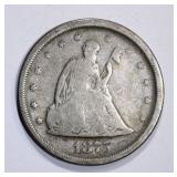 1875-S 20-CENT PIECE, VG/FINE NICE 1875-S 20-CENT PIECE, VG/FINE NICE