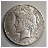 1934-S PEACE DOLLAR  AU/BU