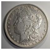 1888-O MORGAN DOLLAR "HOT LIPS"  AU