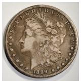 1889-CC MORGAN DOLLAR  FINE