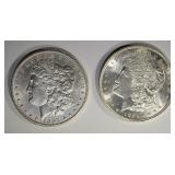 2 MORGAN DOLLARS: 1897 CH BU & 1921 CH BU 2 MORGAN DOLLARS: 1897 CH BU & 1921 CH BU