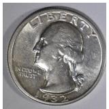 1932 D WASHINGTON QUARTER  AU/BU