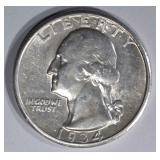 1934-D WASHINGTON QUARTER AU