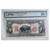 1901 $10 LEGAL TENDER PMG 25 VF 1901 $10 LEGAL TENDER PMG 25 VF