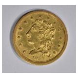 1838 $2 1/2 GOLD LIBERTY  CH AU