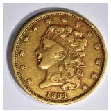 1834 $5 GOLD LIBERTY PLAIN 4 XF 1834 $5 GOLD LIBERTY PLAIN 4 XF