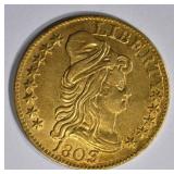 1803/2 $5 GOLD DRAPED BUST BU 1803/2 $5 GOLD DRAPED BUST BU