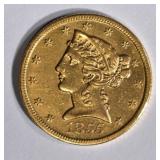 1855-S $5 GOLD LIBERTY CH AU 1855-S $5 GOLD LIBERTY CH AU