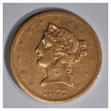 1877-S $5 GOLD LIBERTY AU 1877-S $5 GOLD LIBERTY AU