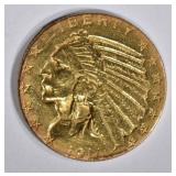 1911-D $5 GOLD INDIAN HEAD  AU