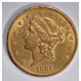 1884-CC $20 GOLD LIBERTY  BU