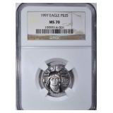 1997 PLATINUM $25 EAGLE NGC MS 70 1997 PLATINUM $25 EAGLE NGC MS 70
