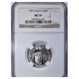 1997 PLATINUM $25 EAGLE NGC MS 70