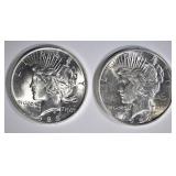 1922 & 23 CH BU PEACE DOLLARS 1922 & 23 CH BU PEACE DOLLARS
