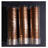 1-1950-D & 2-56-D BU LINCOLN CENT ROLLS