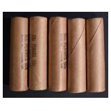 5-SHOTGUN WRAPPED BU ROLLS 1954-C LINCOLN CENTS